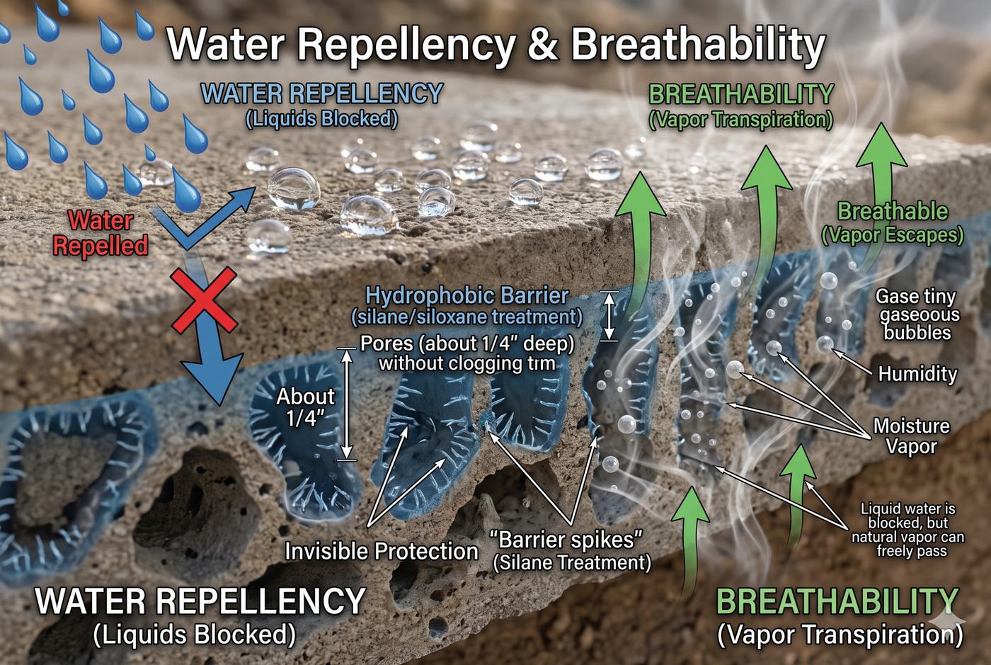 Hydrophobic mechanism