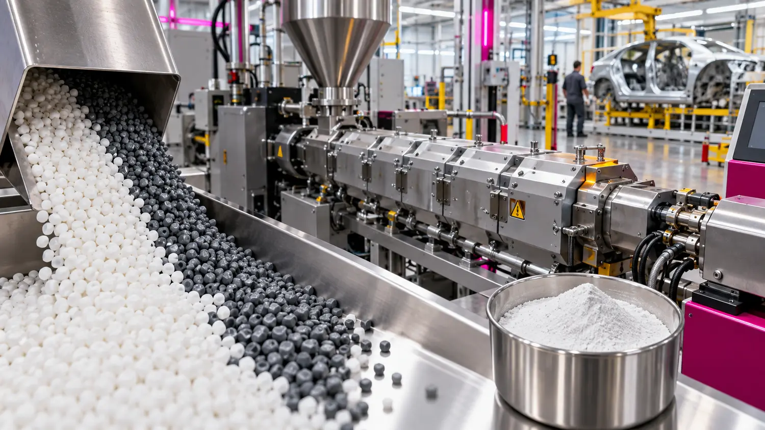 Thermoplastic extrusion and pellets